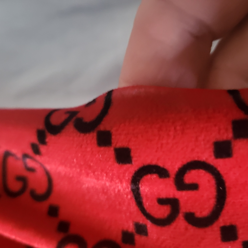 Gucci Red and Black Row Fabrick .